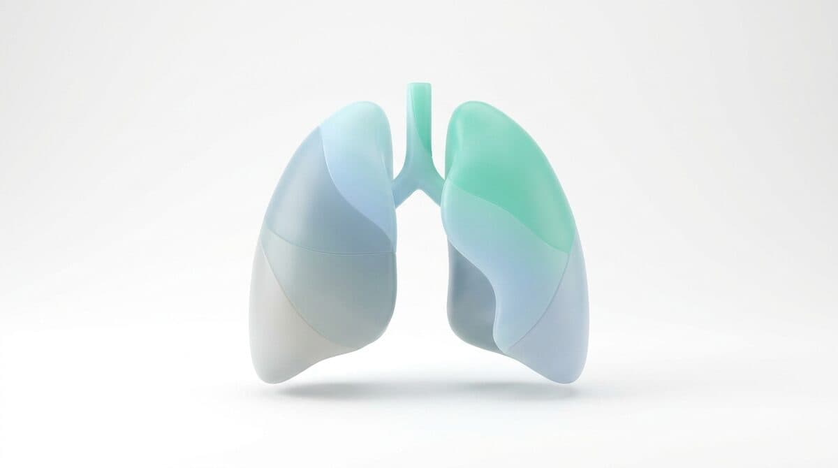 An abstract four-stage lung illustration representing COPD's progression from mild to severe.